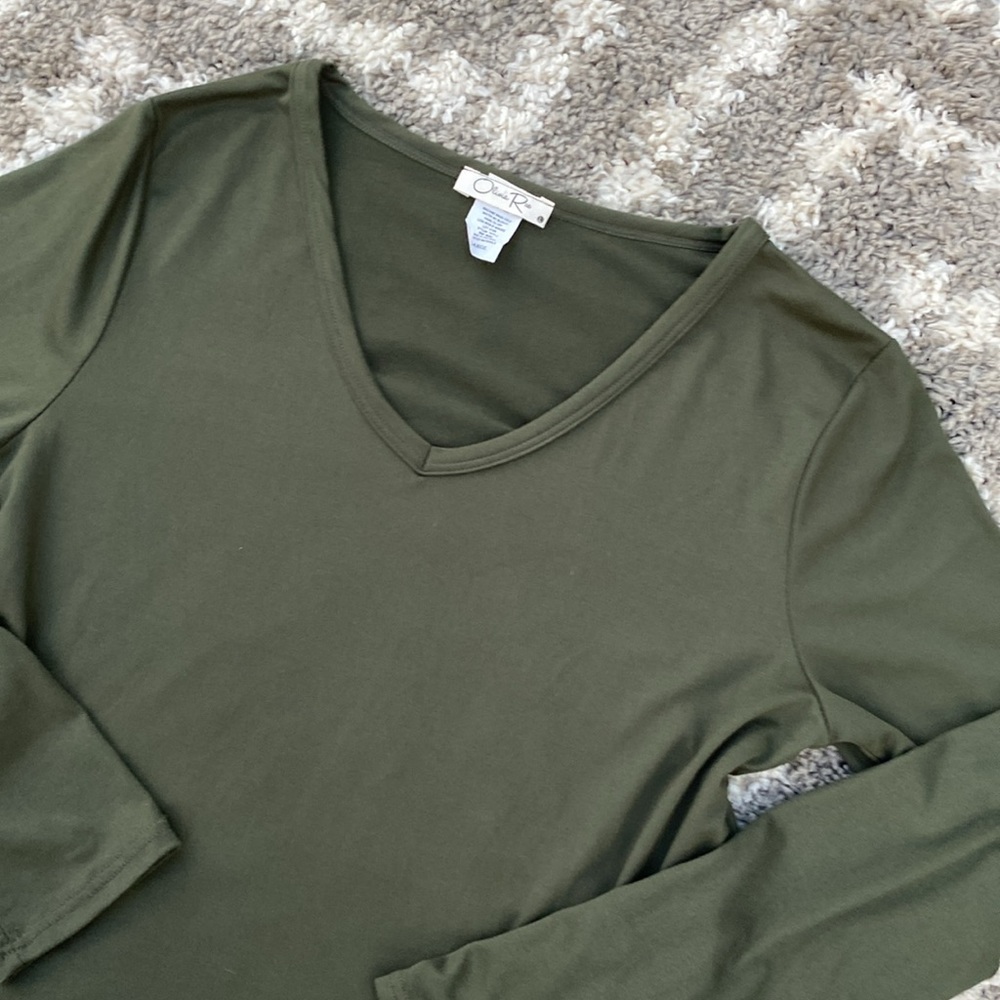 Olivia Rae Green Crop top size Large - Picture 2 of 9